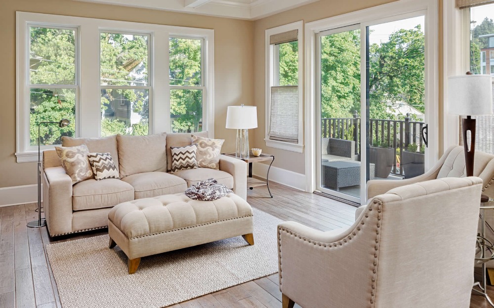 Sunroom With Sofa Love Seat