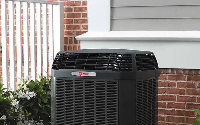 Trane Hvac Unit Outside Home