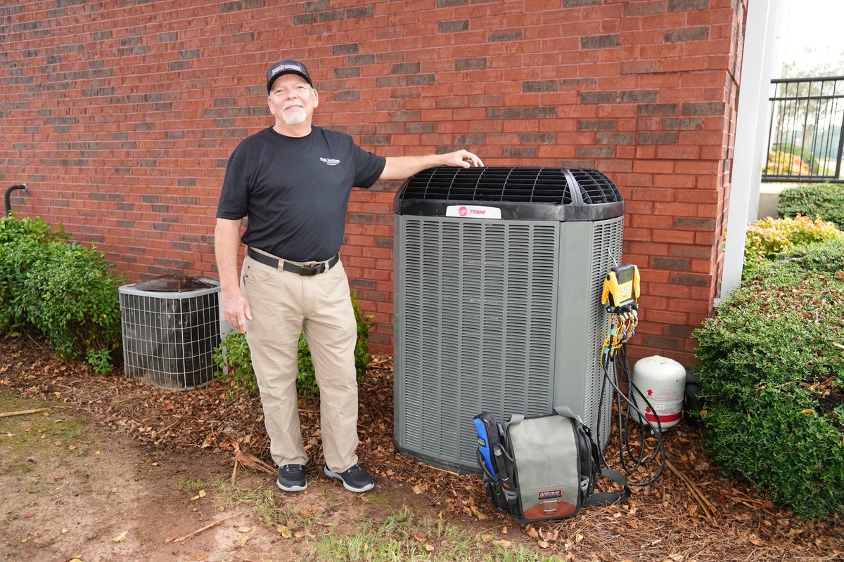 Trane Hvac Unit Outside Home